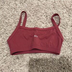 SET Active Maroon Sports Bra